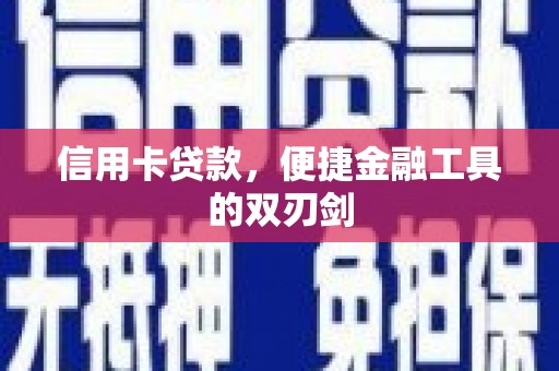 大丰信用卡贷款，便捷金融工具的双刃剑