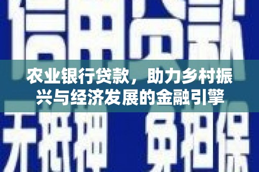 大丰农业银行贷款，助力乡村振兴与经济发展的金融引擎