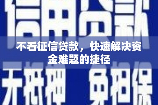大丰不看征信贷款，快速解决资金难题的捷径