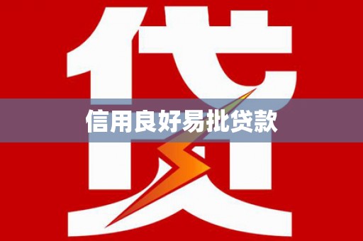 大丰信用良好易批贷款