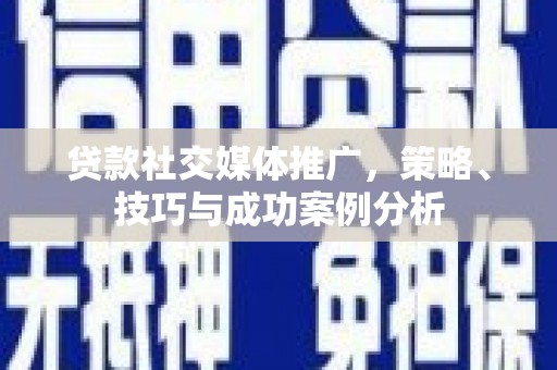 大丰贷款社交媒体推广，策略、技巧与成功案例分析
