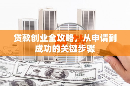 大丰贷款创业全攻略，从申请到成功的关键步骤