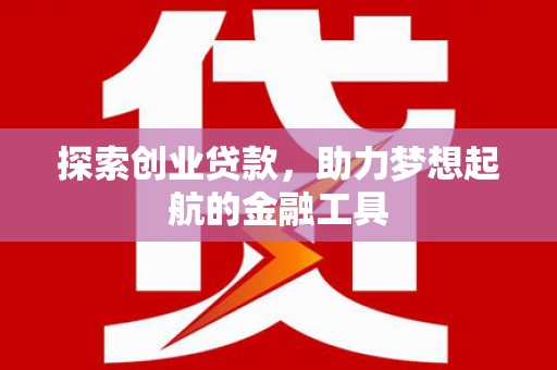 大丰探索创业贷款，助力梦想起航的金融工具