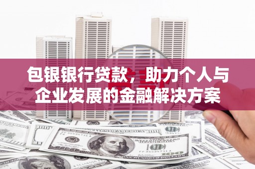 大丰包银银行贷款，助力个人与企业发展的金融解决方案