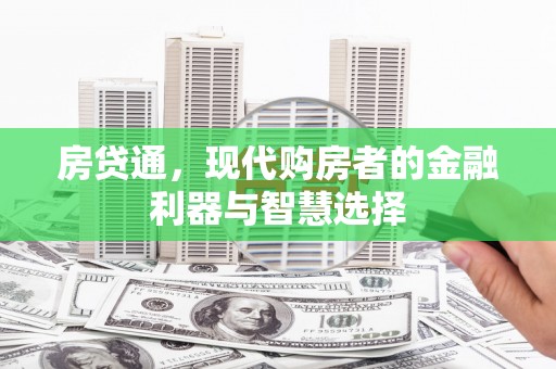 大丰房贷通，现代购房者的金融利器与智慧选择