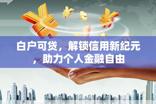 大丰白户可贷，解锁信用新纪元，助力个人金融自由