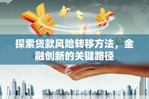 大丰探索贷款风险转移方法，金融创新的关键路径