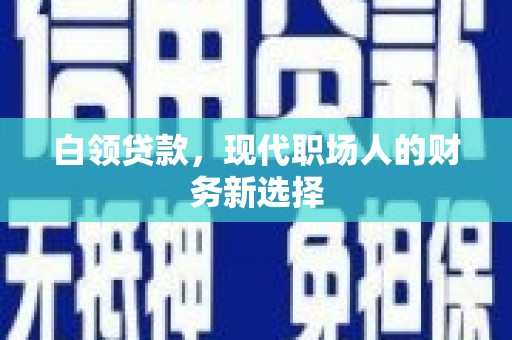大丰白领贷款，现代职场人的财务新选择