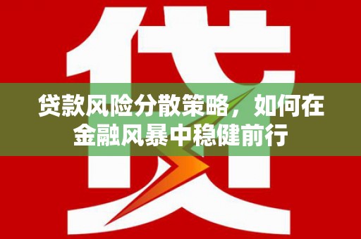 大丰贷款风险分散策略，如何在金融风暴中稳健前行