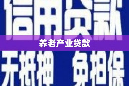 大丰养老产业贷款