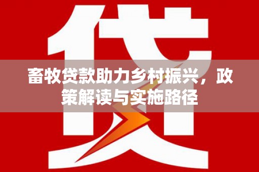大丰畜牧贷款助力乡村振兴，政策解读与实施路径