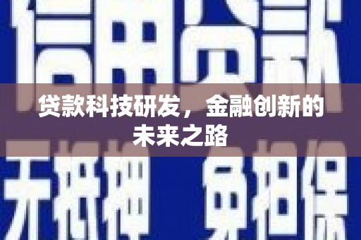 大丰贷款科技研发，金融创新的未来之路