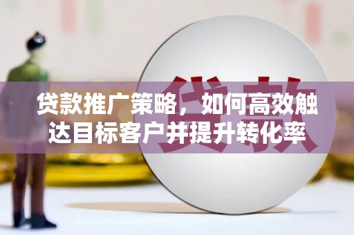 大丰贷款推广策略，如何高效触达目标客户并提升转化率
