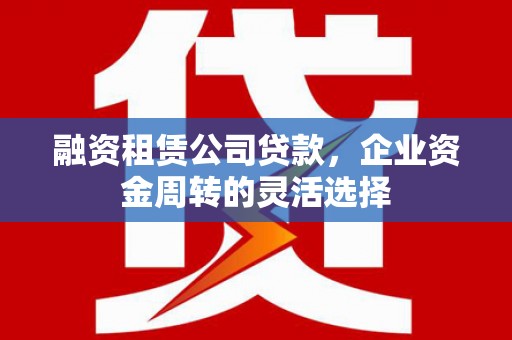 大丰融资租赁公司贷款，企业资金周转的灵活选择