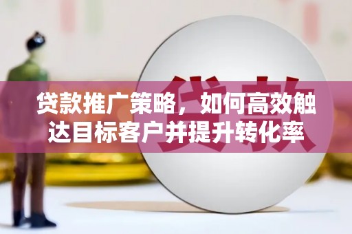 大丰贷款推广策略，如何高效触达目标客户并提升转化率