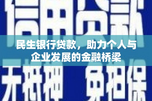 大丰民生银行贷款，助力个人与企业发展的金融桥梁