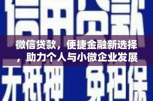 大丰微信贷款，便捷金融新选择，助力个人与小微企业发展