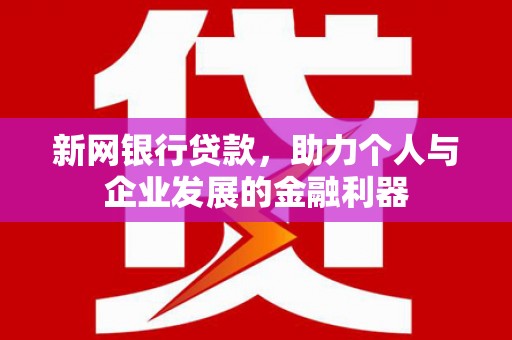 大丰新网银行贷款，助力个人与企业发展的金融利器