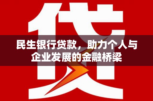 大丰民生银行贷款，助力个人与企业发展的金融桥梁
