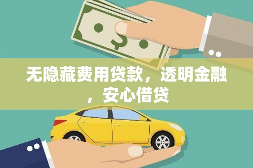 大丰无隐藏费用贷款，透明金融，安心借贷