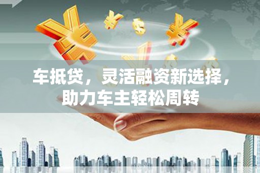 大丰车抵贷，灵活融资新选择，助力车主轻松周转