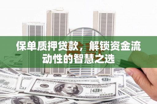 大丰保单质押贷款，解锁资金流动性的智慧之选