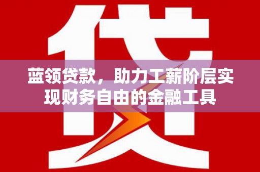 大丰蓝领贷款，助力工薪阶层实现财务自由的金融工具