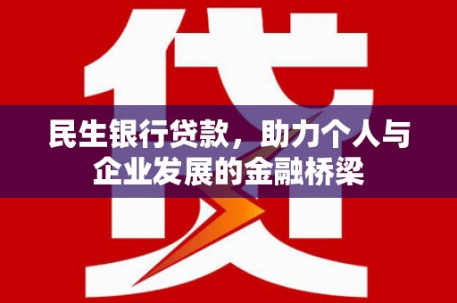 大丰民生银行贷款，助力个人与企业发展的金融桥梁