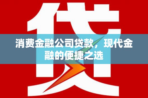 大丰消费金融公司贷款，现代金融的便捷之选