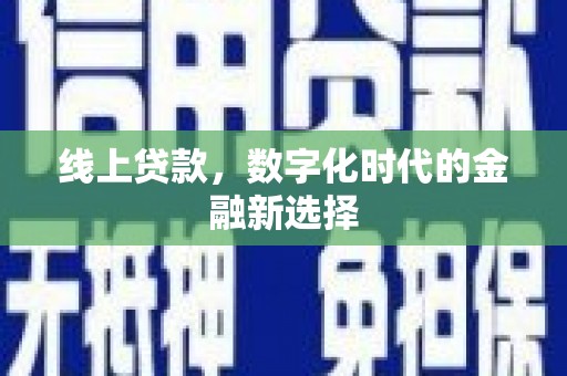 大丰线上贷款，数字化时代的金融新选择