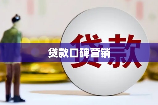 大丰贷款口碑营销