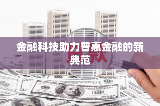 大丰金融科技助力普惠金融的新典范