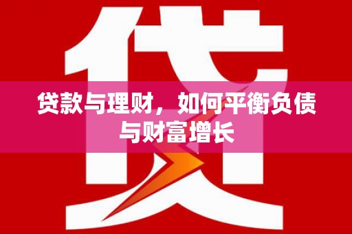 大丰贷款与理财，如何平衡负债与财富增长